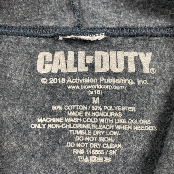 Call Of Duty Black Ops Hoodie Men's Medium Full Zip Gray - Picture 4 of 7